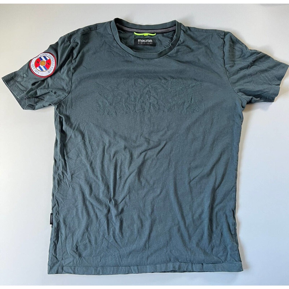 Reading Football Club T-Shirt Mens XL Macron Grey Armpit to Armpit is 21”